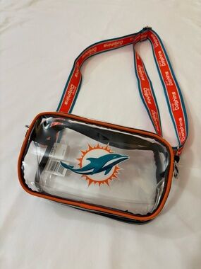 FOCO Clear Vinyl Miami Dolphins Purse